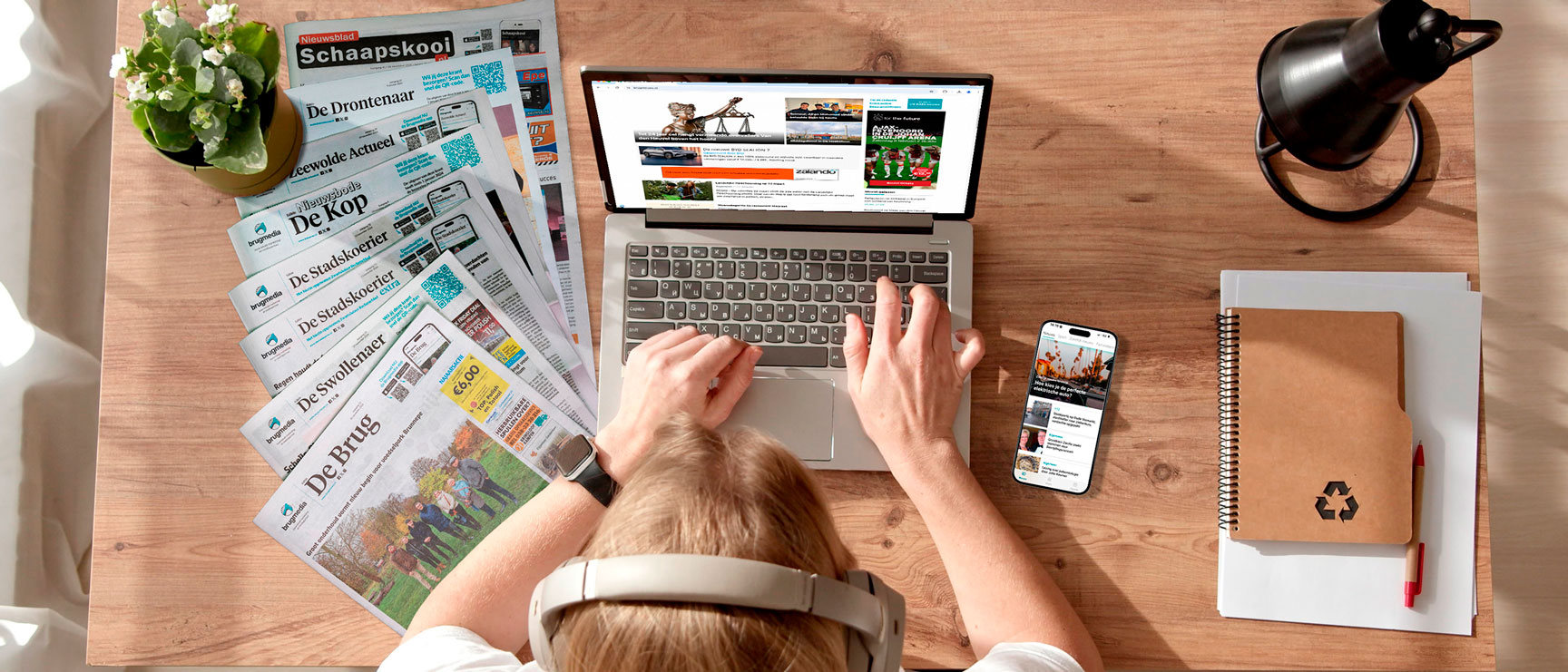 Frontpage header desktop